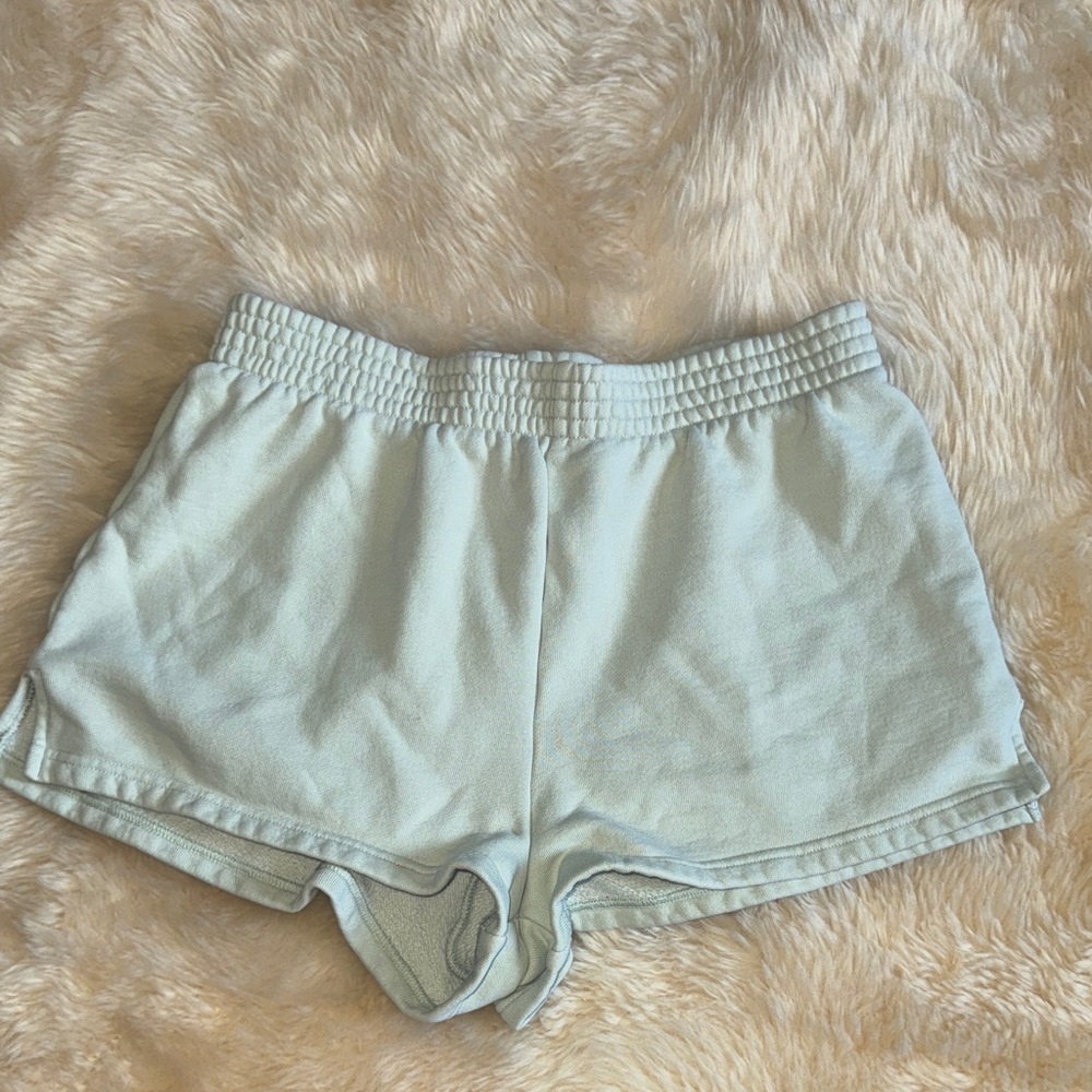 Aritzia TNA Light Blue Comfy Shorts